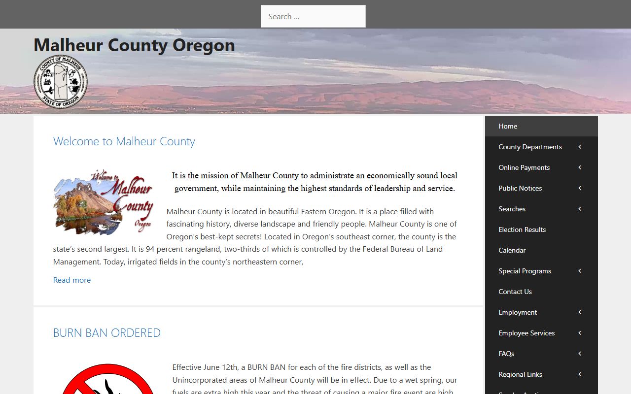 Malheur County court records official county homepage