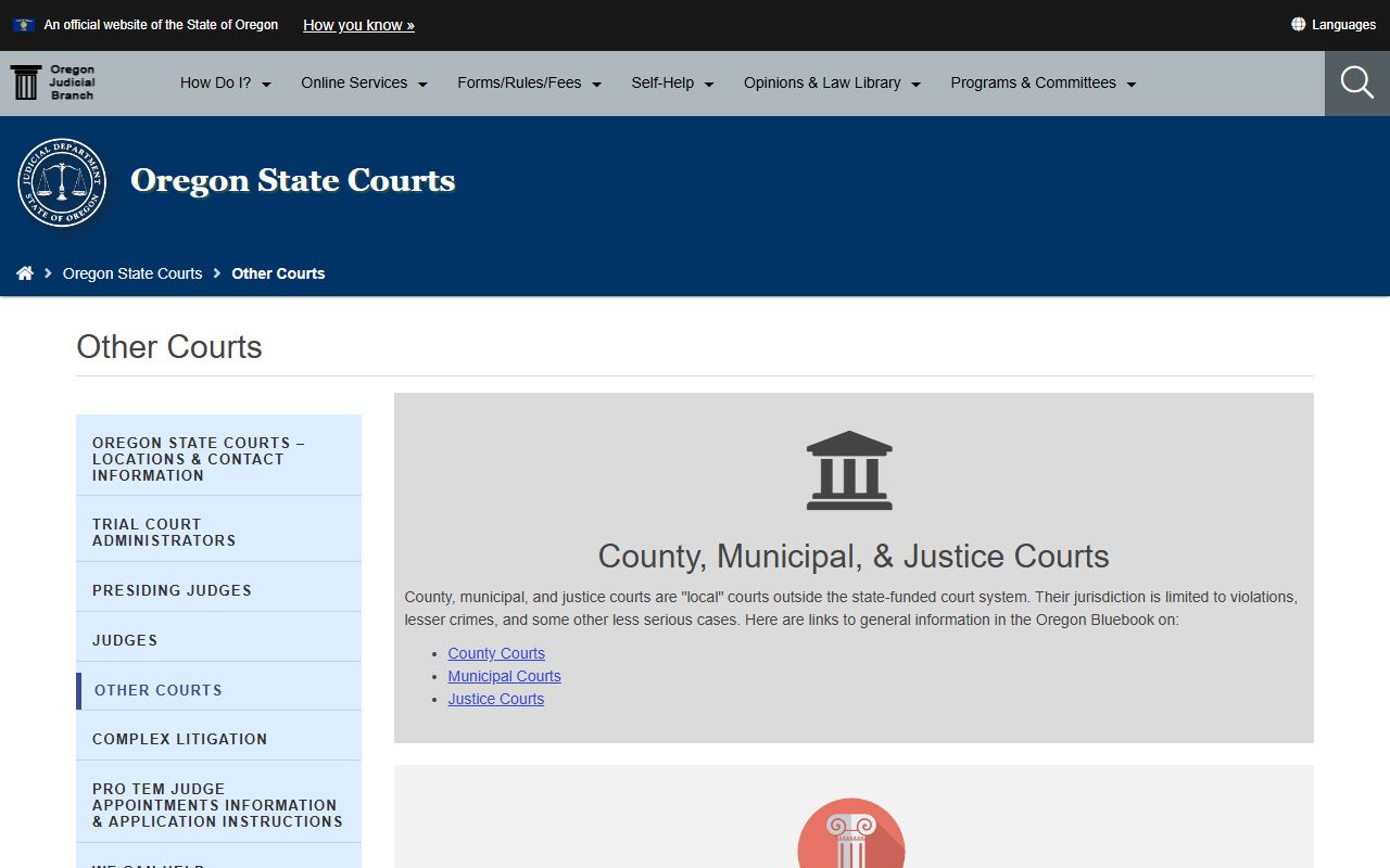 Malheur County court records OJD local courts overview