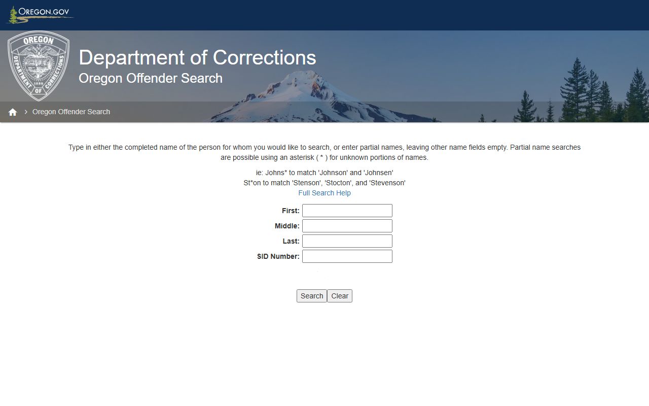 Malheur County inmate records and Oregon DOC offender search criteria